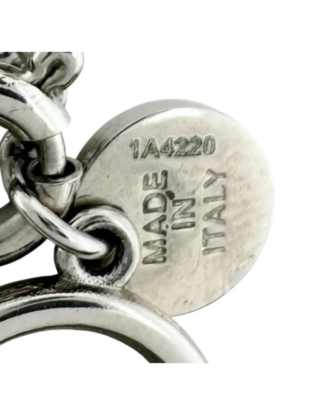 Fendi F is Fendi Metal Rhinestone Silver Necklace